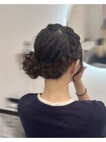 クラン 北新地店(Clan)&nbsp;編み込みサイドアップ/北新地ヘアセット