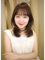 ベル 表参道店(Belle)&nbsp;顔周りカット/シースルーバング/ショコラブラウン【脇山夏帆】