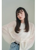 ハイライトミルクティーベージュロングレイヤーカット/原宿
