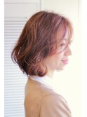 大人可愛い20代30代40代イメチェン似合わせカットレッドブラウン
