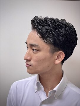 ヒロギンザ 八重洲店(HIRO GINZA) フェードカットかき上げヘアニュアンスマッシュサイドパート