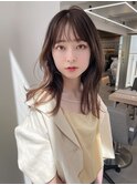 クリアベージュ_くびれヘアアプリコットオレンジ