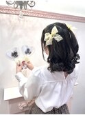 まおりんのシンプル量産ハーフツイン 新宿歌舞伎町ヘアセット