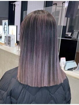 クシュ 所沢東口店(kusyu...) ブルーシルバー/パープルブラック/ヘルシースタイル/斜めバング