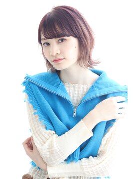 ヘアリゾート ラグーン(hair+resort lagoon) 外ハネボブ×イルミナカラーチェリーブラウン20代30代40代