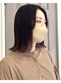 ピンクラベンダー×鎖骨ボブ