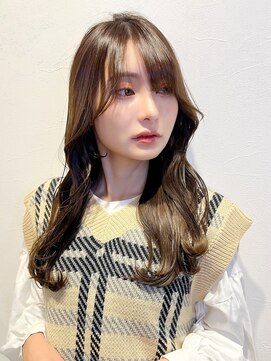 ロンド ストラーダ 心斎橋(Lond strada) 韓国前髪顔周りロング×デザインカラー[心斎橋/髪質改善]