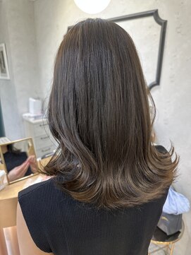 ロンドプランタン 恵比寿(Lond Printemps) 韓国風/くびれヘア/ミディアムヘア/オリーブベージュ【大谷】