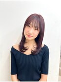 ブリーチなしカラーピンクヘアー髪質改善トリートメント
