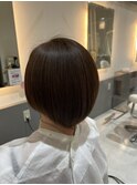 丸みを残すショートのストレート