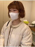 【大宮】オレンジ×ミニボブパーマ
