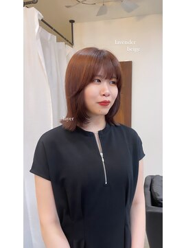 スイート ヘアデザイン(Suite HAIR DESIGN) 【顔周りカットSayaka】レイヤー×ラベンダーベージュ
