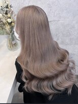 ラビス(Lovis)&nbsp;くびれヘア/アプリコットオレンジ/ハイライトカラー/夏/縮毛矯正