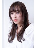 ロングレイヤー/20代30代大人かわいい/顔周りレイヤー