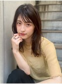 ダークブラウン 髪質改善トリートメント 艶髪 顔周りカット 20代
