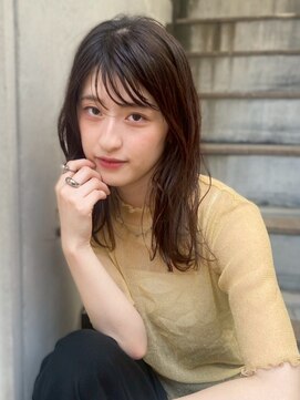 ユニバイリサ 天神大名店(uni by risa) ダークブラウン 髪質改善トリートメント 艶髪 顔周りカット 20代