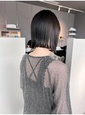 丸くないボブ/ヘイリーボブ/切りっぱなしボブ/大阪枚方美容室