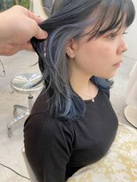 ロミー 本厚木(ROMMY.) ブルーカラーフェイスフレーミング◎インナーカラー☆くびれボブ