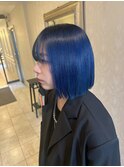 ネイビーブルー・ミニボブ