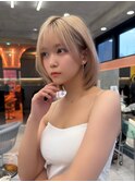 レイヤーボブ×ハイトーン[心斎橋/髪質改善]