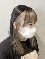 ラック(LUCK)&nbsp;フェイスフレーミング/船橋/くすみベージュ/細めハイライト