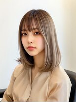 モードケイズ ラ ヴィ ベル(MODE K's la vie belle) 【庄内/縮毛矯正】30代 グレージュ湿気知らずストレート