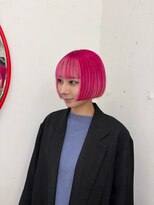 クク 渋谷(QUQU)&nbsp;ボブ　ツートーン　デザインカラー　ピンク