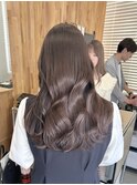 ミディアムヘア暗めカラーデザインカラーフェイスフレーミング