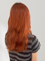 ヘアーメイク グロー(hair make grow)&nbsp;アプリコットオレンジ ハイトーン ダブルカラー 髪質改善 20代