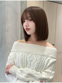 ▲ 髪質改善/韓国ボブ/ブリーチなし/オリーブベージュ/横浜/50