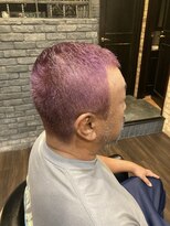 モナン 海老名(Monan)&nbsp;白髪メンズ ダブルカラー ピンクバイオレット 白髪ぼかし