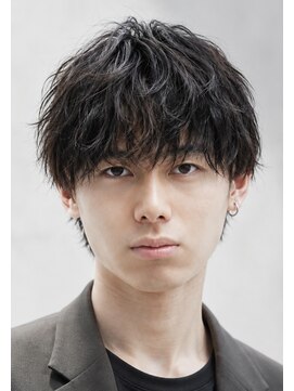 ゼンコー アオヤマ(ZENKO Aoyama) 黒髪×マッシュ×ニュアンスパーマ【メンズパーマ表参道渋谷】