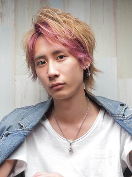 アクティフ(actif) フロントインナーパープル×ワイルドアップバングマッシュ