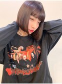 【山田】アフロート 切りっぱなし前下がりボブ
