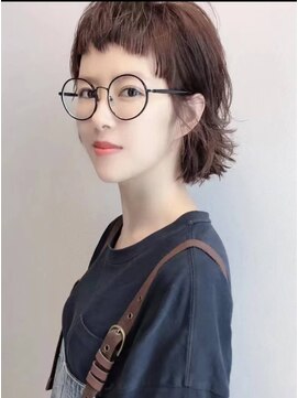サロン Salon アイ アート 前髪パッツン 切りっぱなしボブ