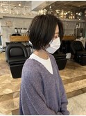白髪ぼかし対応　大人ショート