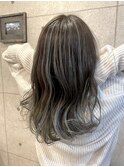 寒色バレイヤージュ