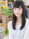 厚めバング黒髪ダークアッシュストレートh2戸田公園20代30代40代