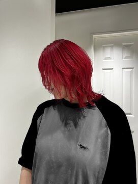 ゼスト 八王子店(ZEST) チェリーレッドカラー/ウルフカット/小林胡桃