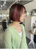 ボブ+ピンク