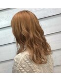 《NEW LINE 》こなれハイトーンオレンジカラーブロンドスタイル