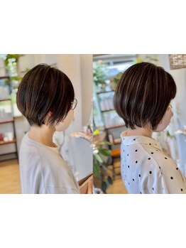 <ハンサムショートでこなれ感を演出>扱いやすいStyleで毎朝のsetも時短に![守谷/守谷駅/守谷市/髪質改善]