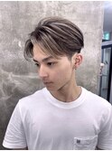 ホワイトメッシュ/ツイスト/ツイスパ/パーマ/メンズ/眉毛