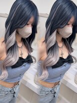 ジューシーティーティー(JUICY tt)&nbsp;ネイビー×シルバー　エクステ