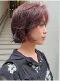 CAF 照下 ボブパーマ 暖色カラー 夏のヘアアレンジ 大阪パーマ