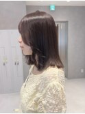 ラベンダーカラーとミディアムレイヤー