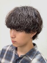 波巻きパーマ[メンズカット/メンズパーマ/波巻きパーマ/フェザーパーマ/短髪/ツーブロック/眉毛/柏駅]