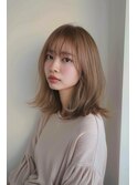 ミディアム/ブラウン/顔周り/似合わせ/【lana hair新宿】