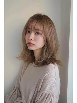 ラナ 新宿(lana) ミディアム/ブラウン/顔周り/似合わせ/【lana hair新宿】