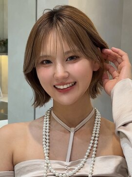 ロンドリメゾン 原宿(Lond re Maison.) オリーブグレー/ボブ/顔周り/小顔/レイヤー/髪質改善/縮毛矯正